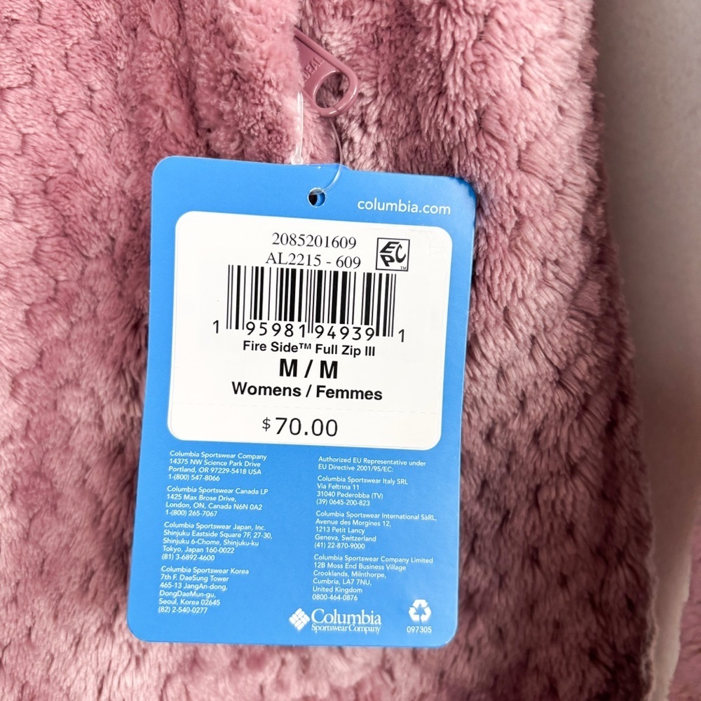 NWT Columbia Women’s Purple Fire Side Full Zip Jacket Sz M - Picture 6 of 8